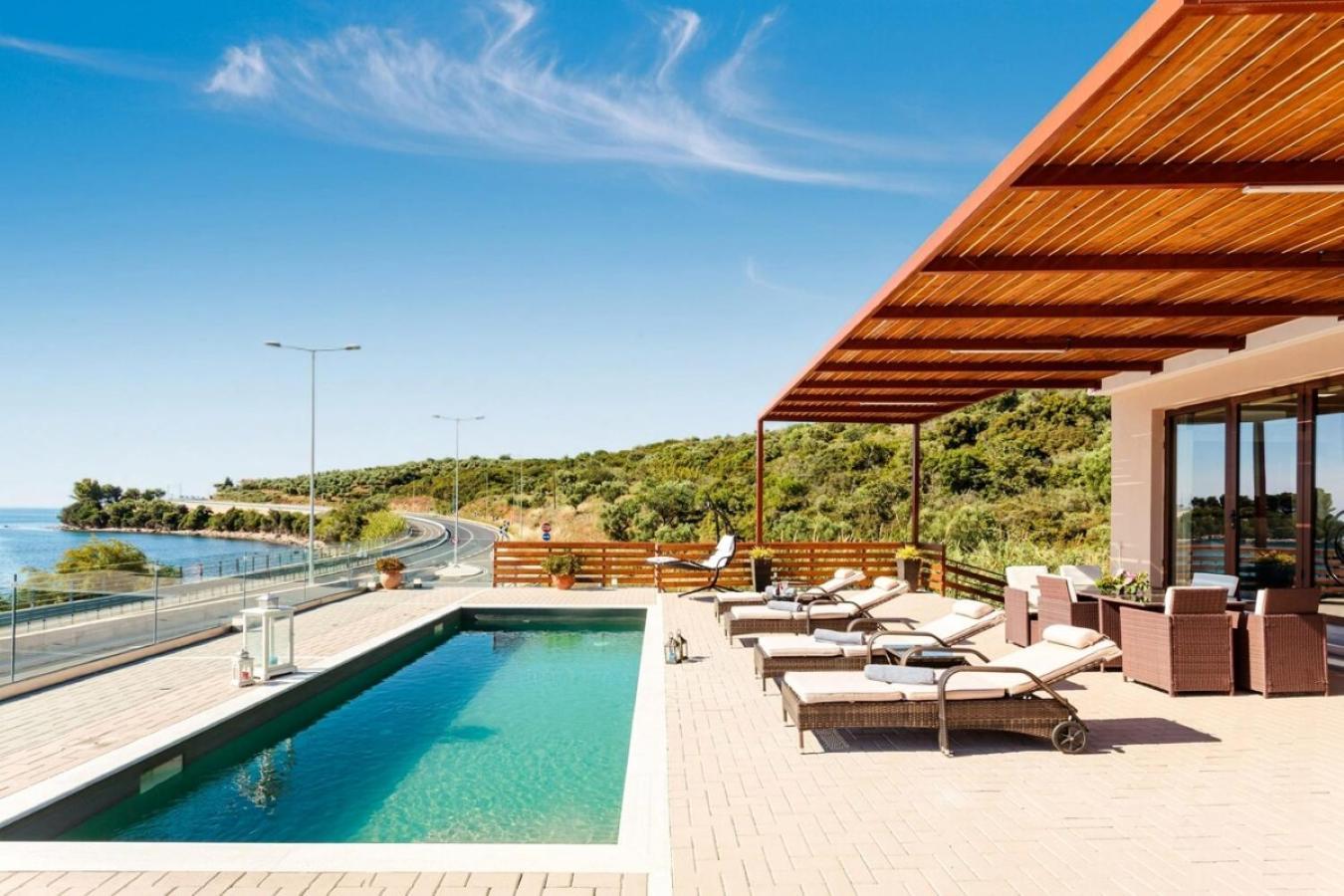 Seaside Summer Bliss - Aurora Luxury Pool Paradise Petalídhion Eksteriør bilde